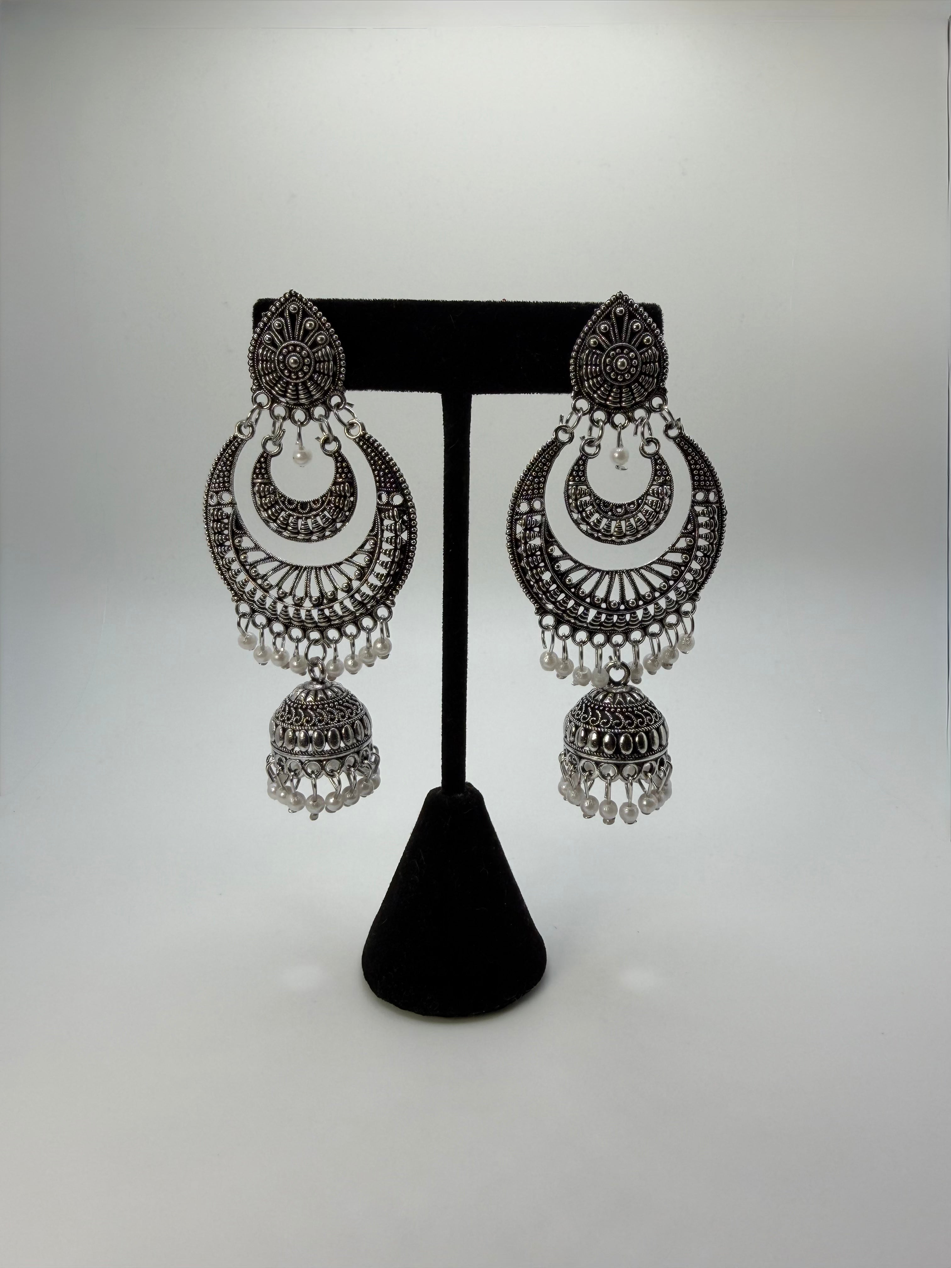 Aarohi Oxidized Earrings